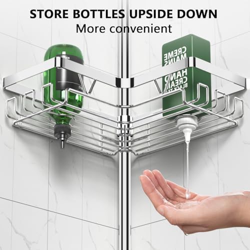 DAOYA Corner Shower Caddy Tension Pole - Image 4