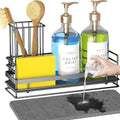 Yofidra Sink Caddy With Stone Drying Tray: Stainless Steel Soap Dispenser by Yofidra