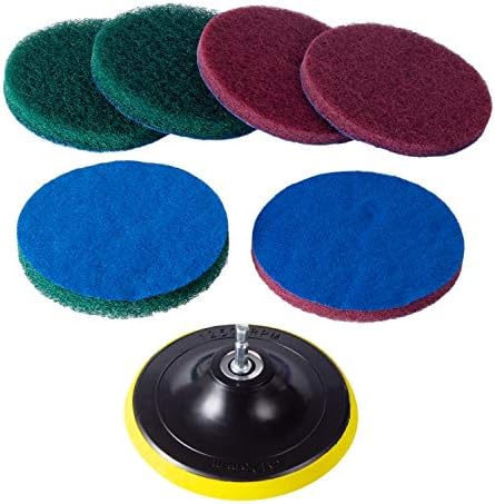 Kichwit 5 Inch Drill Powered Brush Tile Scrubber Scouring Pads by Kichwit