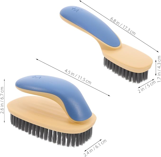 FRCOLOR Shoe Cleaning Brush Set 2-Pack Soft Bristle Laundry Brushes - Image 3