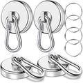 Magnetic Hooks Heavy Duty 150Lbs, 4 Pack Super Strong Magnetic Hooks by VSKIZ