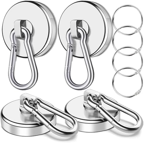 Magnetic Hooks Heavy Duty 150Lbs, 4 Pack Super Strong Magnetic Hooks by VSKIZ