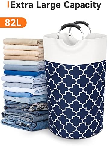 Large Laundry Basket 82L Tall Collapsible Hamper - Image 5