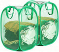 HOUSE AGAIN 2 Pack Strong Mesh Pop Up Laundry Hamper, 70L Collapsible Laundry by HOUSEAGAIN