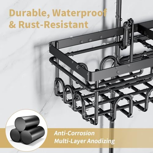 KEGII Shower Caddy Hanging for Handheld Showerheads, Rustproof Hanging Shower - Image 6