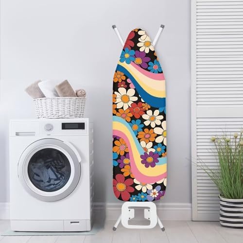 Daisy Stripe Printed Ironing Board Cover, Lightweight Breathable Ironing Board - Image 3