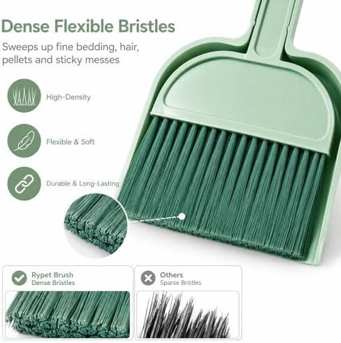 Rypet Mini Dustpan & Brush Set for Small Pet Cage Cleaning – Compact Handheld - Image 3