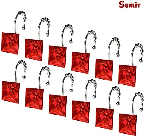 Sunlit Luxury Design Square Red Diamond Crystal Gem Bling - Image 3