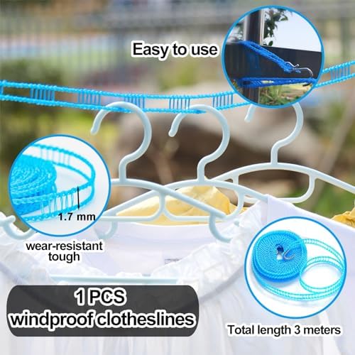 12 PCS Travel Hangers, Portable Folding Clothes Hangers Travel Accessories - Image 6