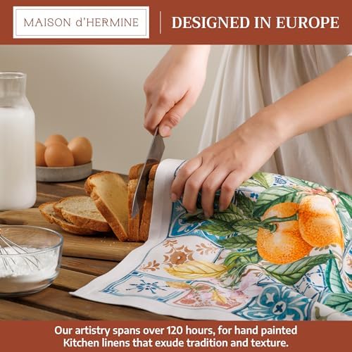 Maison d' Hermine Kitchen Towels Set of 6 Reusable 100% Cotton 27.50" x 20" - Image 3