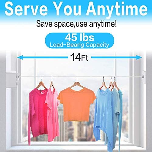 JOOM Retractable Clothesline Indoor, Dual 2 x 13.8 FT Clothes Lines - Image 2