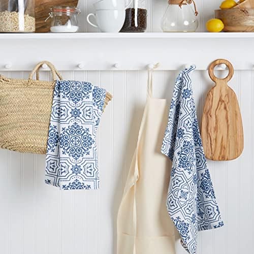 Martha Stewart Dual Purpose Kitchen Towel 2-Pack Set, Strie Medallion - Image 2