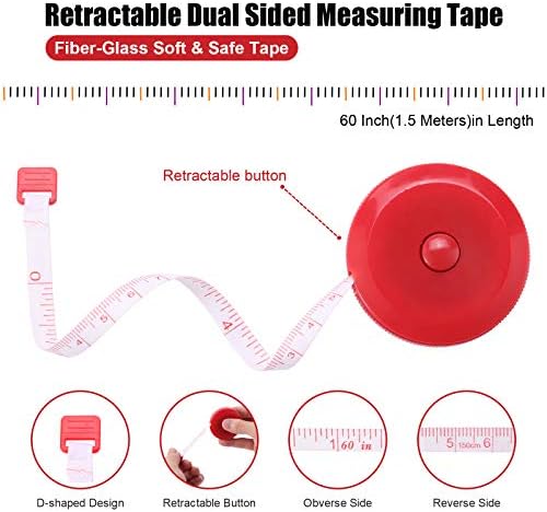 Tape Measures Retractable, Fabric Measuring Tape, 60 Inch Small Sewing Tape - Image 3