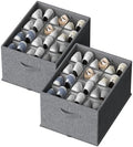 FHSQX 2 Pack Shoe Organizer for Closet, Foldable Shoe Organizer, Fits up to 24 by FHSQX
