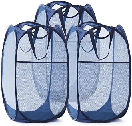 TECHMILLY Collapsible Mesh Pop Up Laundry Hamper by TECHMILLY