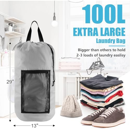 Olosar Laundry Bag Backpack, Extra Large Travel Laundry Bag - Image 3