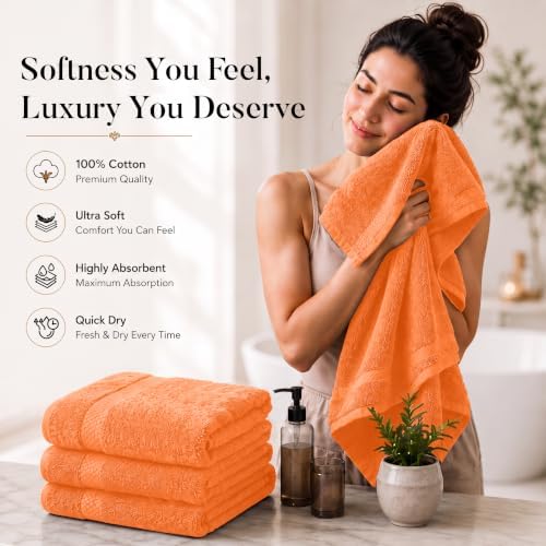 DAN RIVER 600 GSM Cotton Large Bath Towels Set of 4, 27 x 54 Inches - Image 6
