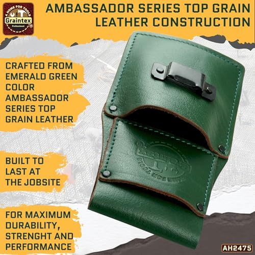 Graintex Ambassador Series Measuring Tape Holder Top Grain Leather, Measuring - Image 5