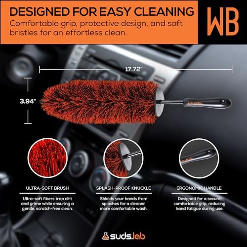 Suds Lab WB Premium Detailing Wheel Brush, Ultra-Soft, All Vehicles - Image 3