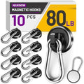 Black Magnetic Hooks, 70 lbs Heavy Duty Magnetic Hooks, 10 Pack by Unknown