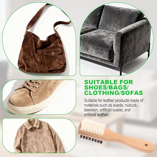 2-in-1 Suede Shoe Cleaner with Eraser, Wooden Handle Suede & Nubuck Cleaning - Image 6