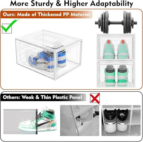 caktraie 10 Pack Thicken Shoe Organizer Stackable - Image 5