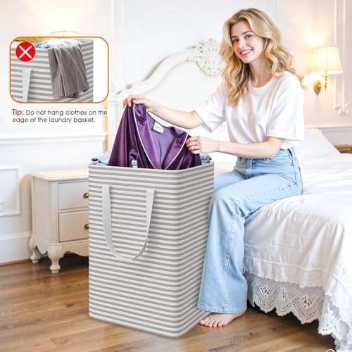3-Pack Laundry Basket, Collapsible Laundry Hampers - Image 4