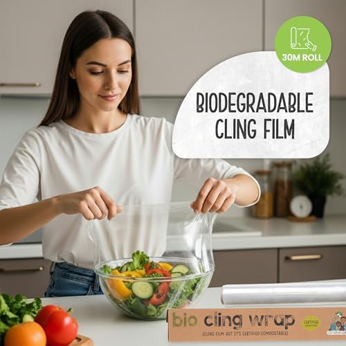 Eco Green Living Biodegradable Cling Film Bio Cling Wrap 100% Compostable - Image 3