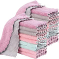 20 Pack Cleaning Cloth Kitchen Cloth, Dish Towels Super Absorbent Coral Velvet by MISSJOJIAY