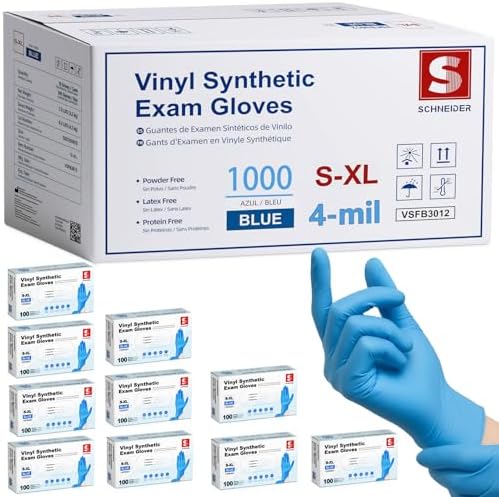 Schneider Medical Nitrile/Vinyl Blend Exam Disposable Gloves Latex Free by Schneider