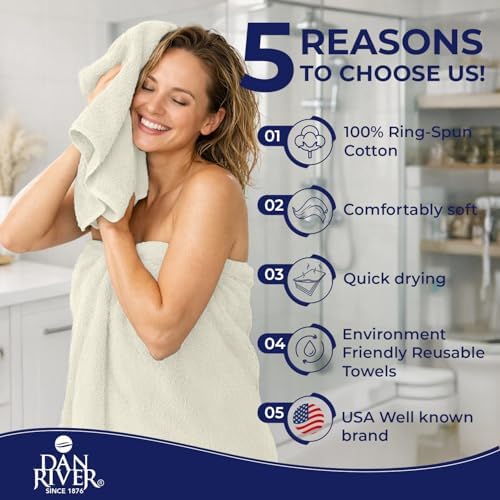 DAN RIVER 8 Piece Luxury Bath Towels - Image 5