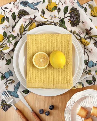 Miss Adola 2pcs 270GSM Cotton Kitchen Towels, Lemon Bird - Image 2