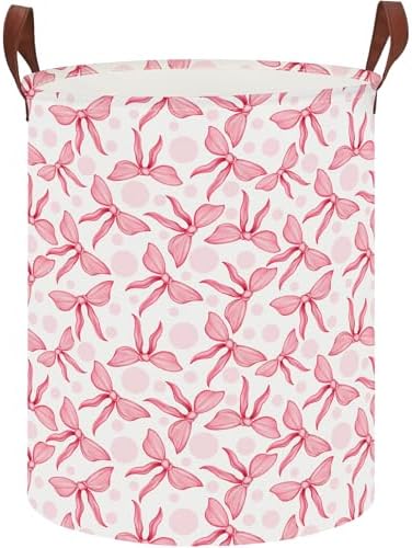Bowknot Waterproof Laundry Hamper, Baby Nursery Hamper, Clothes Organizer Basket by NTAOHAMPER