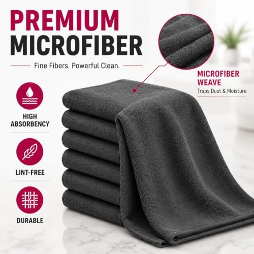 Genie Cloth Magic Cloth, 6 Pack Microfiber Rags, Streak-Free Shine - Image 7