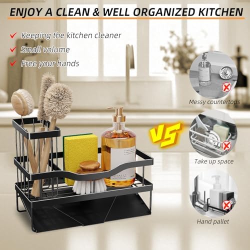 Sponge Holder for Kitchen Sink, Mecyfaty Sink Caddy - Image 5