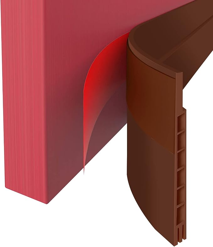 Upgraded Door Draft Stopper for Large Gap, Widened Door Sweep Seal Gap Up to by Suptikes