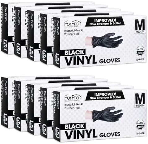 ForPro Disposable Vinyl Gloves, Industrial Grade, Powder & Latex Free, by ForProProfessionalCollection