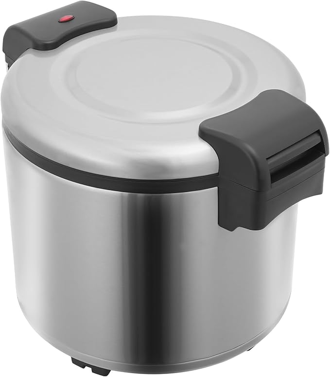 Commercial Rice Warmer, 110V 105W Large Stainless Steel Rice Cooker Warmer (Not a Cooker) 23L/ 6.08Gal Adjustable Temperature Warmers w/Non-Stick Inner Pot for Restaurants (Silver)