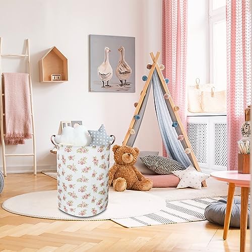 NTAOHAMPER Pink Flower Laundry Hamper, laundry Basket, Nursery Hamper, - Image 3