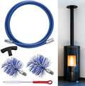 Pellet Stove Cleaning Brush Kit, 10FT Flexible Steel Rod by Dreyoo