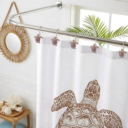 Amyhill 12 Pcs Shower Curtain Hooks Decorative Shower Curtain Rings Stainless - Image 4