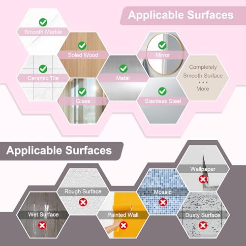 JOTPE Pink Suction Cup Shower Caddy, 2 Pack Bathroom Organizer - Image 7