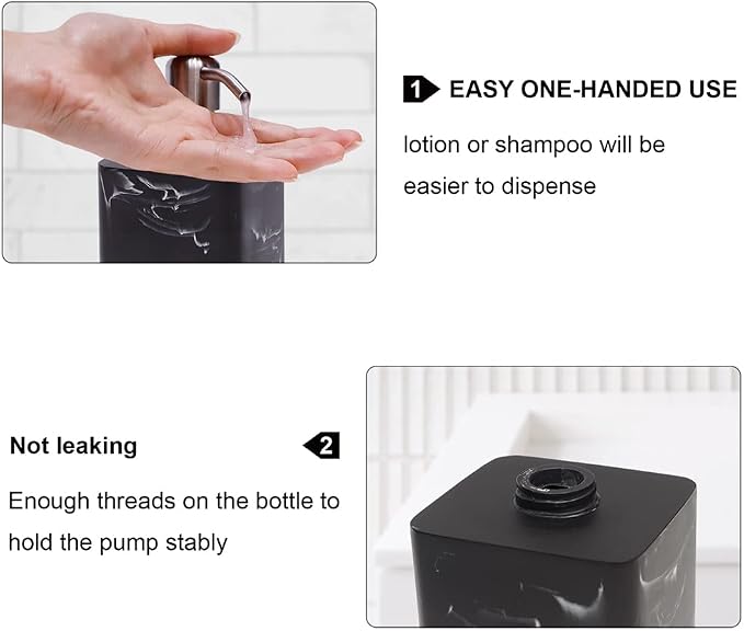 Soap Dispenser, 15 Oz with with Brushed Nickel Pump, Refillable Liquid Square - Image 4