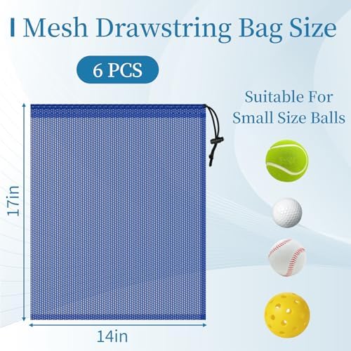 6 Pack Mesh Drawstring Bags - Image 2