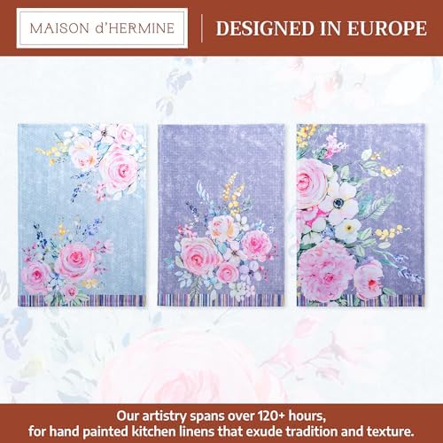 Maison d' Hermine Kitchen Towels Set of 3 Reusable 100% Cotton 27.50" x 20" - Image 2