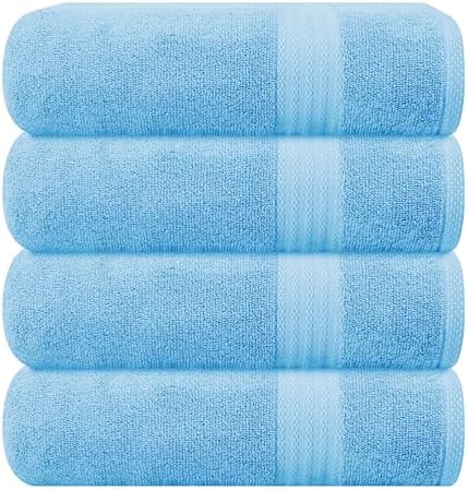 GLAMBURG Premium Cotton 4 Pack Bath Towel Set by GLAMBURG