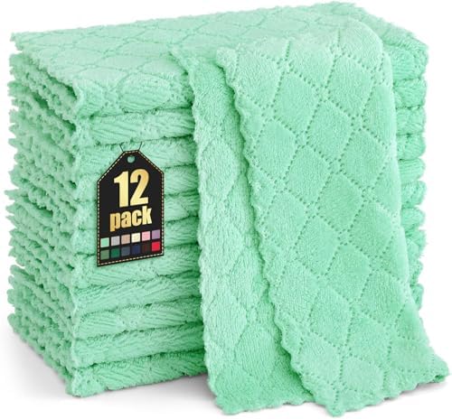 Homaxy 12 Pack Super Soft & Absorbent Dish Cloths by Homaxy