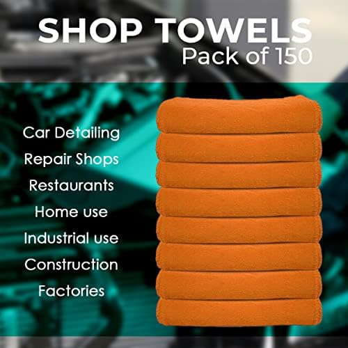 Avalon Towels Cotton Shop Rags – Size 12x14 Inches Cleaning Rags – Absorbent - Image 7