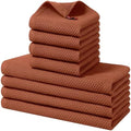 Homaxy 8 Pack 100% Cotton Kitchen Towels and Dishcloths Set by Homaxy