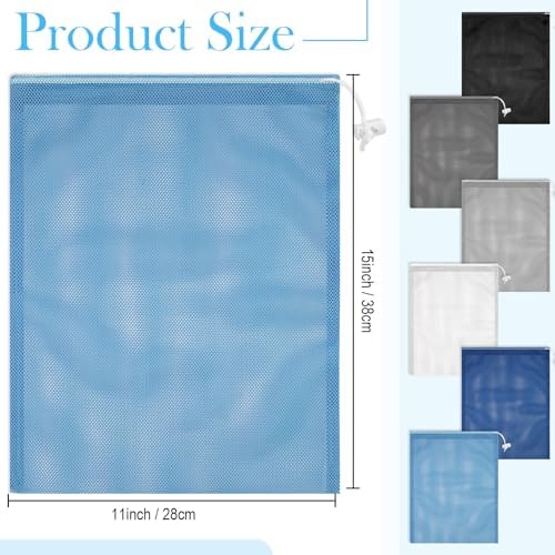 Frienda 6 Pack Mesh Drawstring Bags 11x15 Inch - Image 2